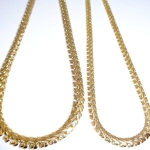 set of 3 neckless and bracelet gold coated